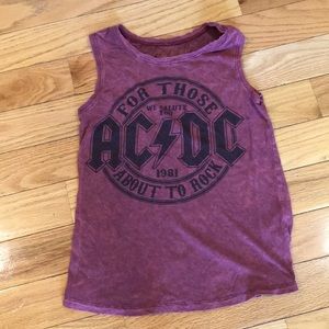 AC/DC distressed tank Size XS